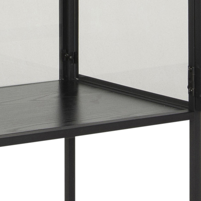 by fonQ  Jaxon Vitrinekast 185,6 x 77 cm - Zwart