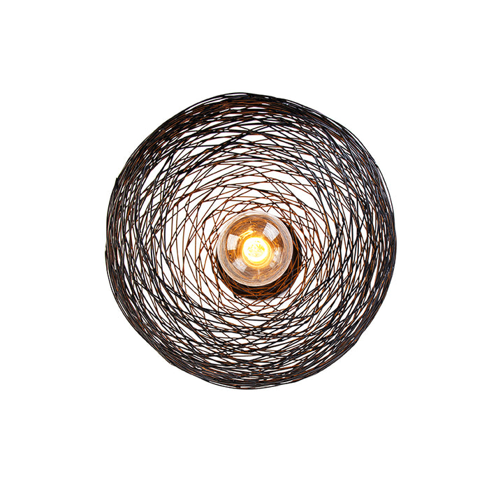 QAZQA Plafondlamp sarella - Zwart - Design - D 290mm