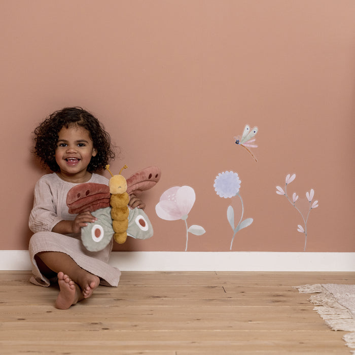 Little Dutch Flowers & Butterflies Muurstickers - 42x30cm - Bloemen