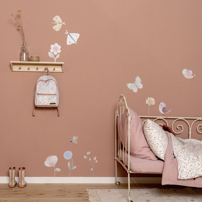 Little Dutch Flowers & Butterflies Muurstickers - 42x30cm - Bloemen