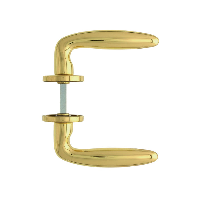 Intersteel Deurkruk Sigaar op rozet messing gelakt