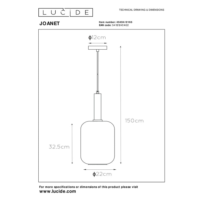 Lucide JOANET Hanglamp - Langwerpig