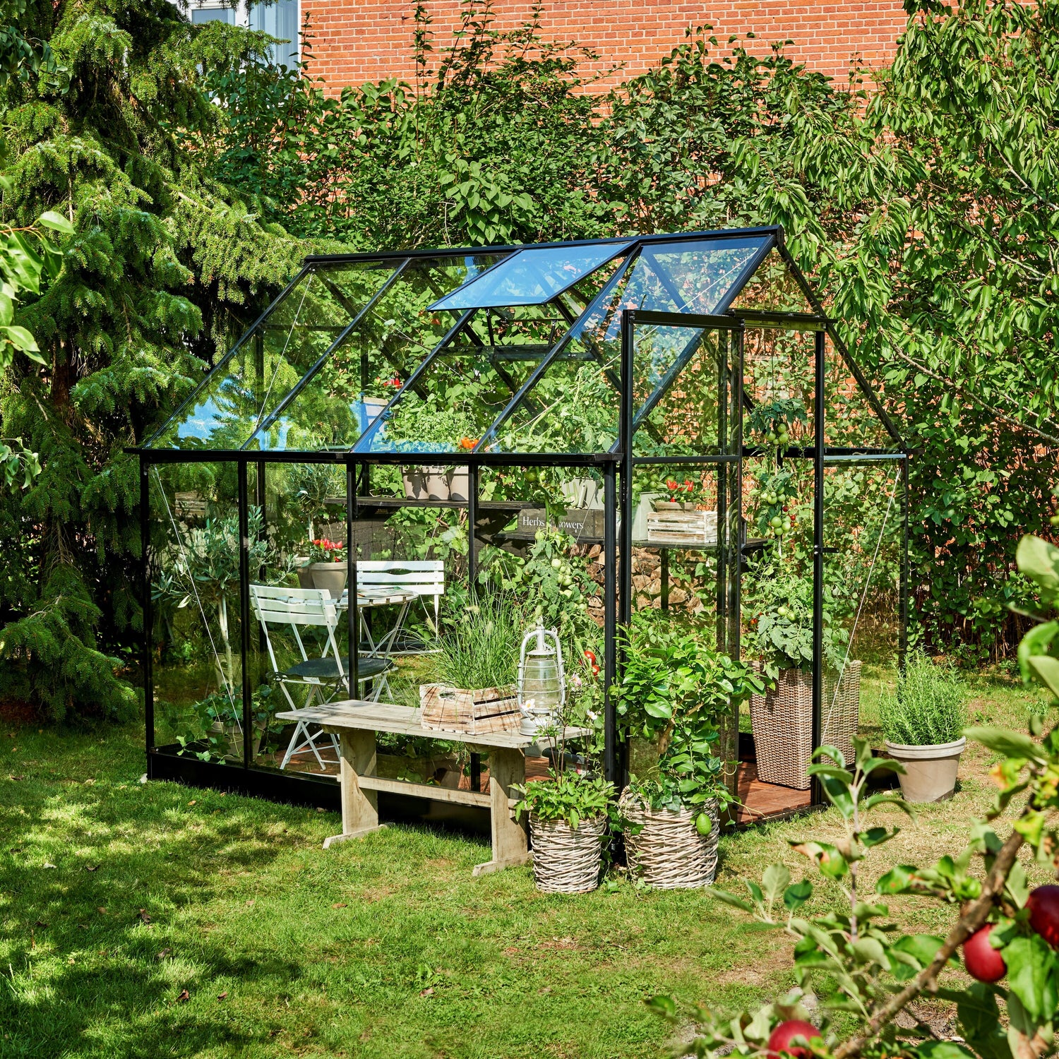 Royal Well Qube 86 Tuinkas met veiligheidsglas