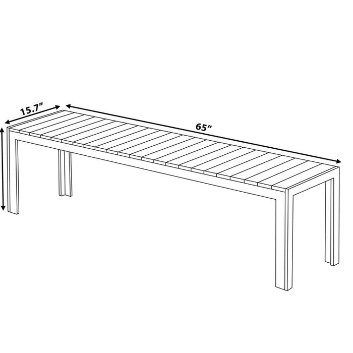 Beliani - NARDO - Tuinset voor 6 - Grijs - Kunsthout