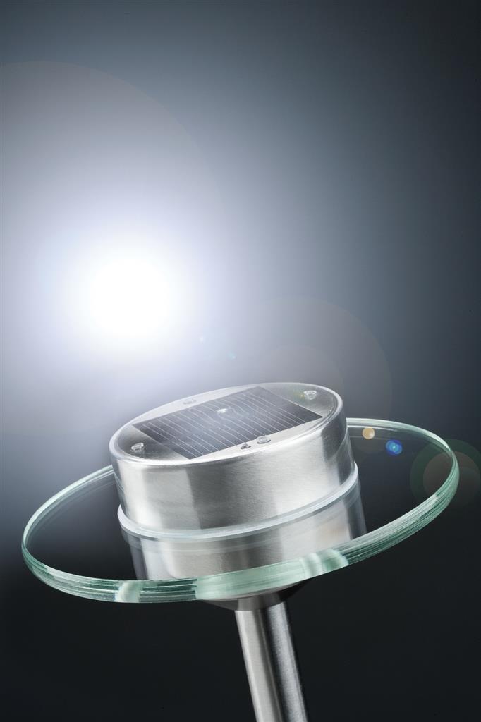 Paulmann Solar UFO – Prikspot op zonne-energie – RVS|Glas