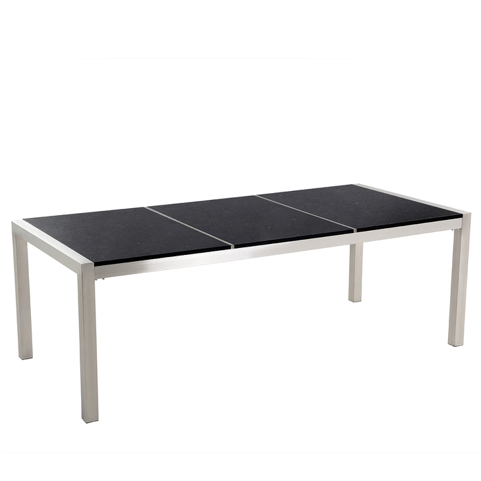 Beliani - GROSSETO - Tuinset voor 8 set - Zwart - Graniet