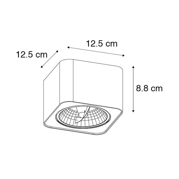 QAZQA Moderne vierkante spot wit - Boxer