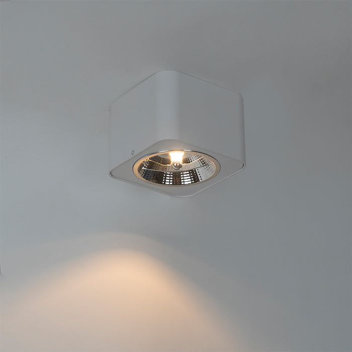 QAZQA Moderne vierkante spot wit - Boxer