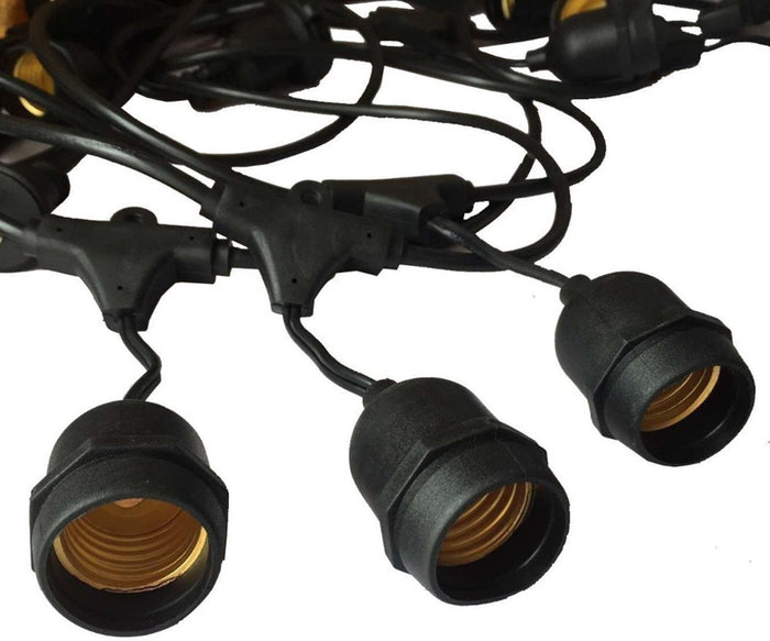 V-TAC VT-713 E27 LED Strijklampen - WP - Socket - Zwart - IP54