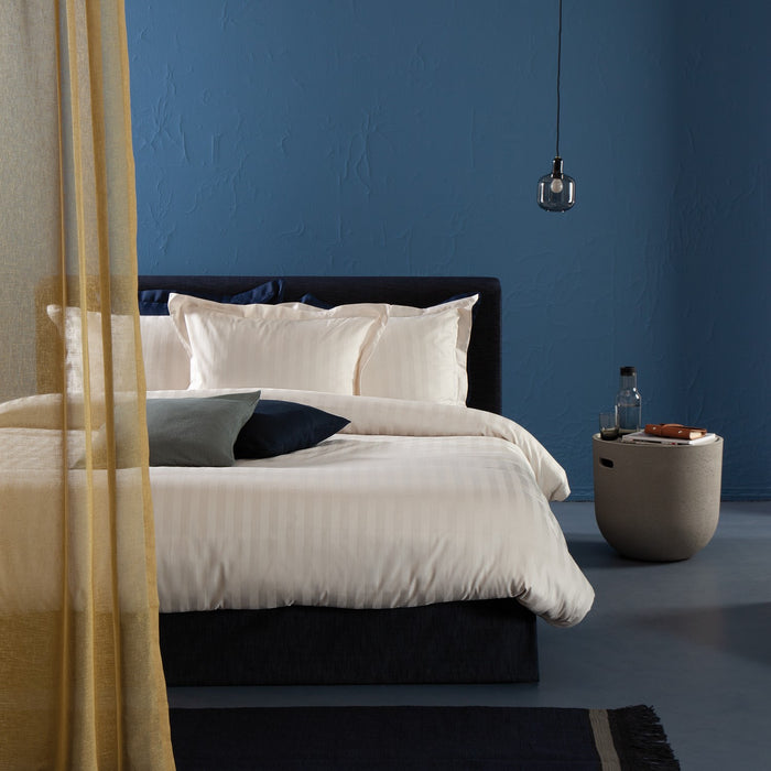 Damai Dekbedovertrek Katoen Satijn Streep Linea - ivory