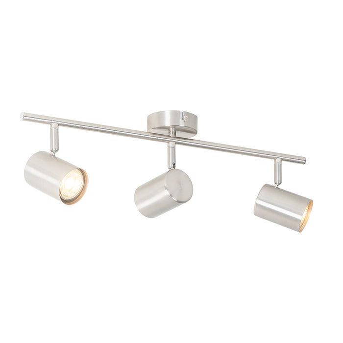 QAZQA Moderne plafondlamp staal 3-lichts verstelbaar - Jeana