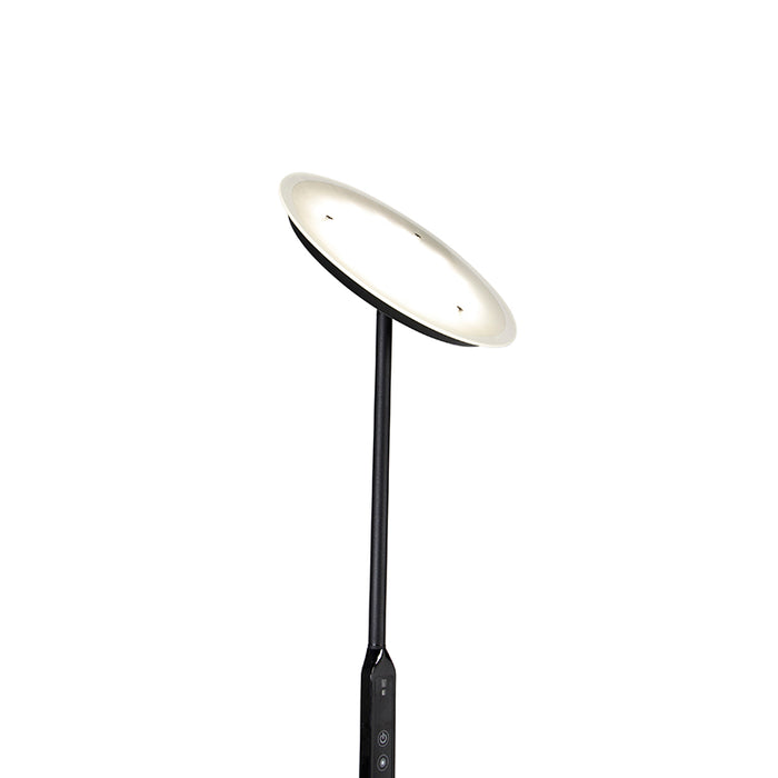QAZQA Vloerlamp zwart incl. LED met afstandsbediening - Bumu