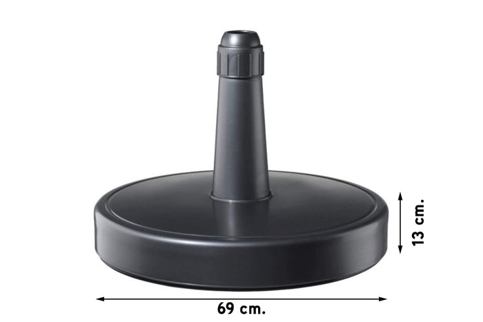 Helcosol vulbare parasolvoet rond antraciet - 70 kg.