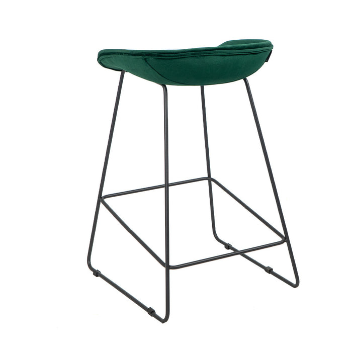 Bronx71 Velvet barkruk Oslo groen 66 cm