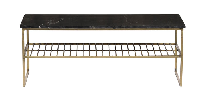 Livingfurn Salontafel Dian Marble Black Gold 90cm Marmer | Gecoat S...