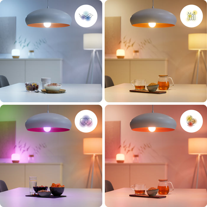 WiZ LED Tunable White and Color globe lamp mat dimbaar - E27 75W 1055…