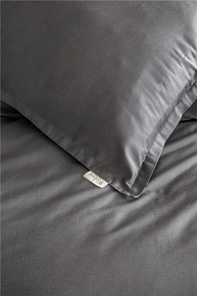 Walra - Dekbedovertrek Vintage Satin - 200x220 - Antraciet