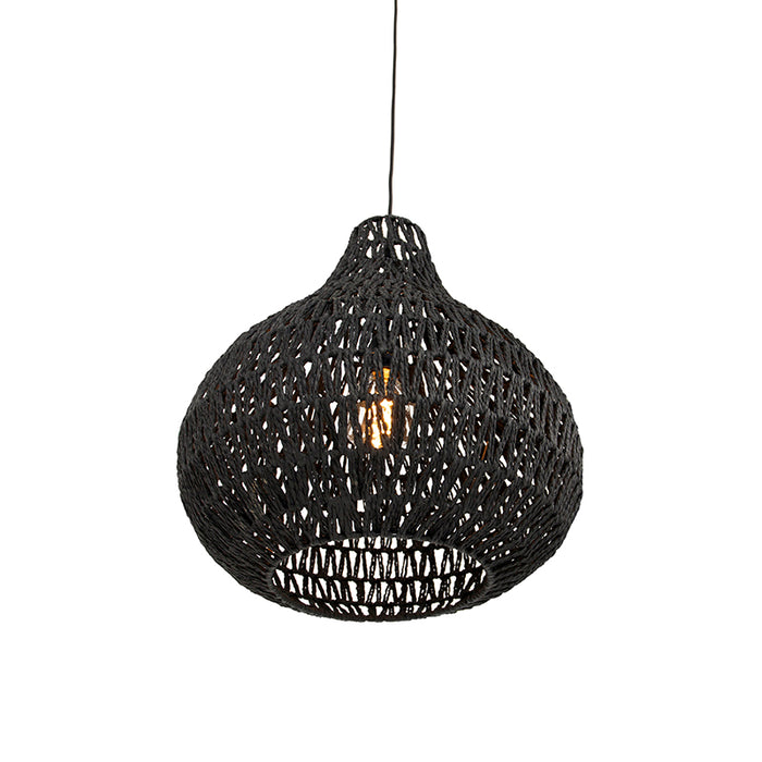 QAZQA Retro hanglamp zwart 45 cm - Lina Drop