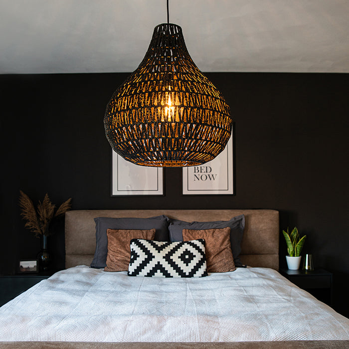 QAZQA Retro hanglamp zwart 45 cm - Lina Drop