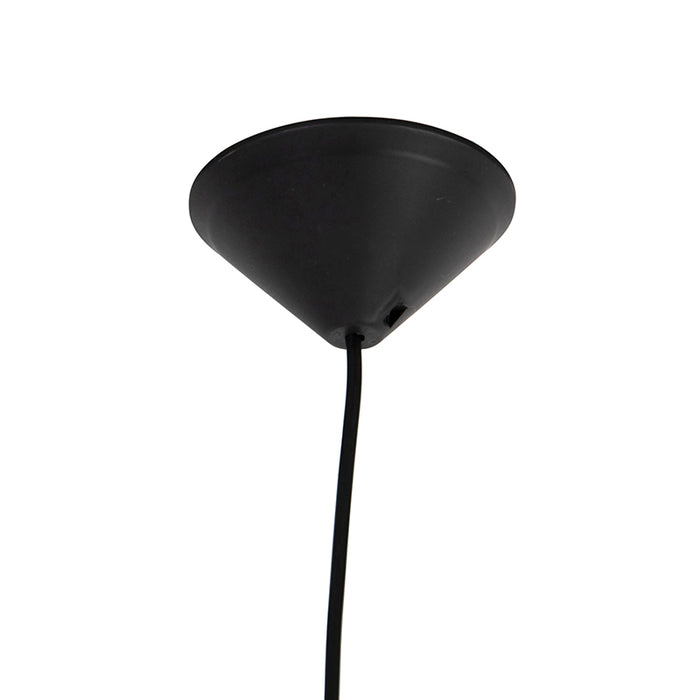 QAZQA Design hanglamp zwart met koperen kap 50 cm - Pendel