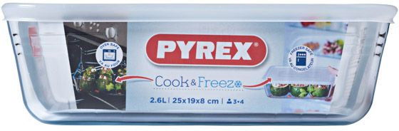 Pyrex Cooking & Storage All in One - Met Deksel - 25 x 20 cm - 2.6 l