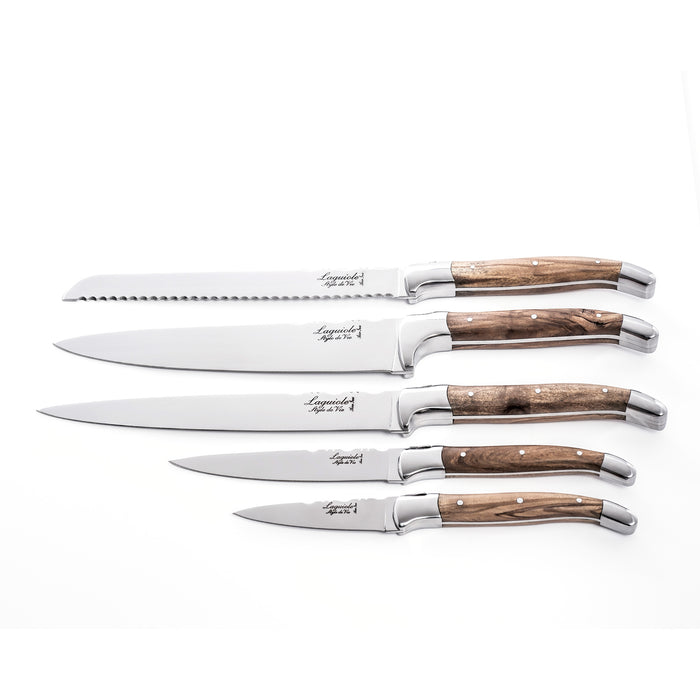 Laguiole Style de Vie Messenset 5-delig met Magnetisch Messenblok