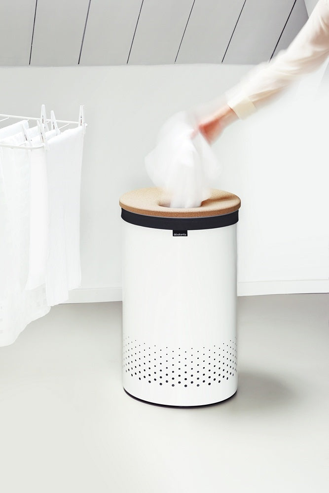 Brabantia Wasbox 60 L - Wit / Kurk