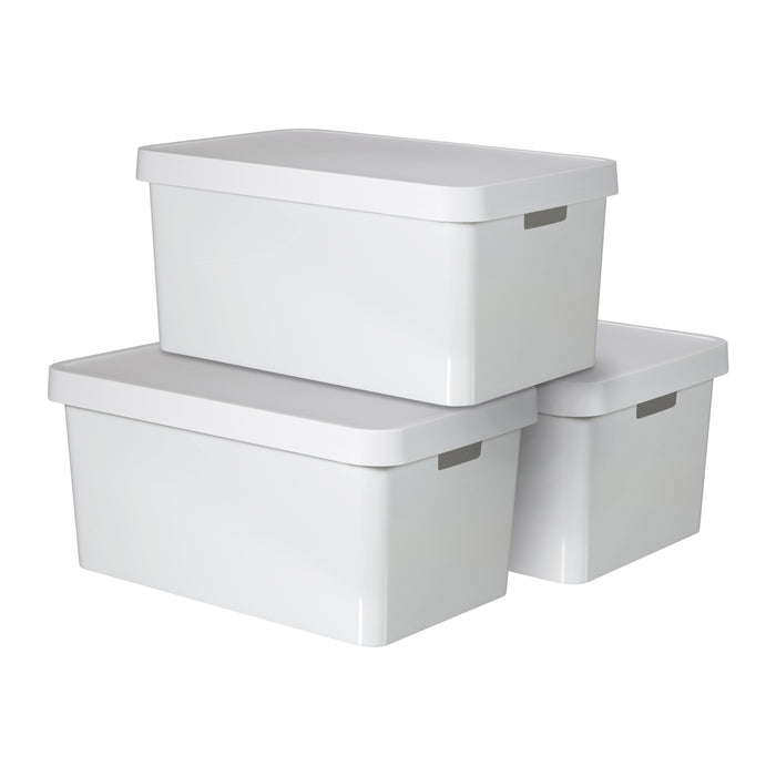 Curver Infinity Opbergbox met Deksel 45 L - Set van 3