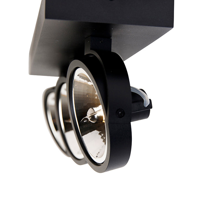 QAZQA Design spot zwart verstelbaar 3-lichts - Go