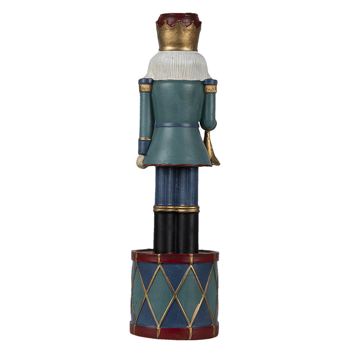 Clayre & Eef Kerstfiguur Notenkraker 26 cm Groen Blauw Kunststof