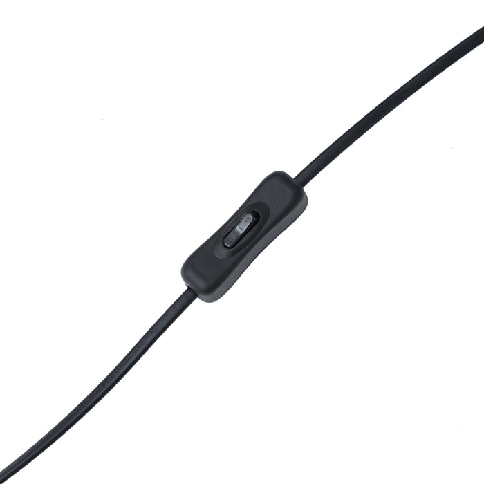 QAZQA Moderne vloerlamp zwart met stoffen kap - Stojan