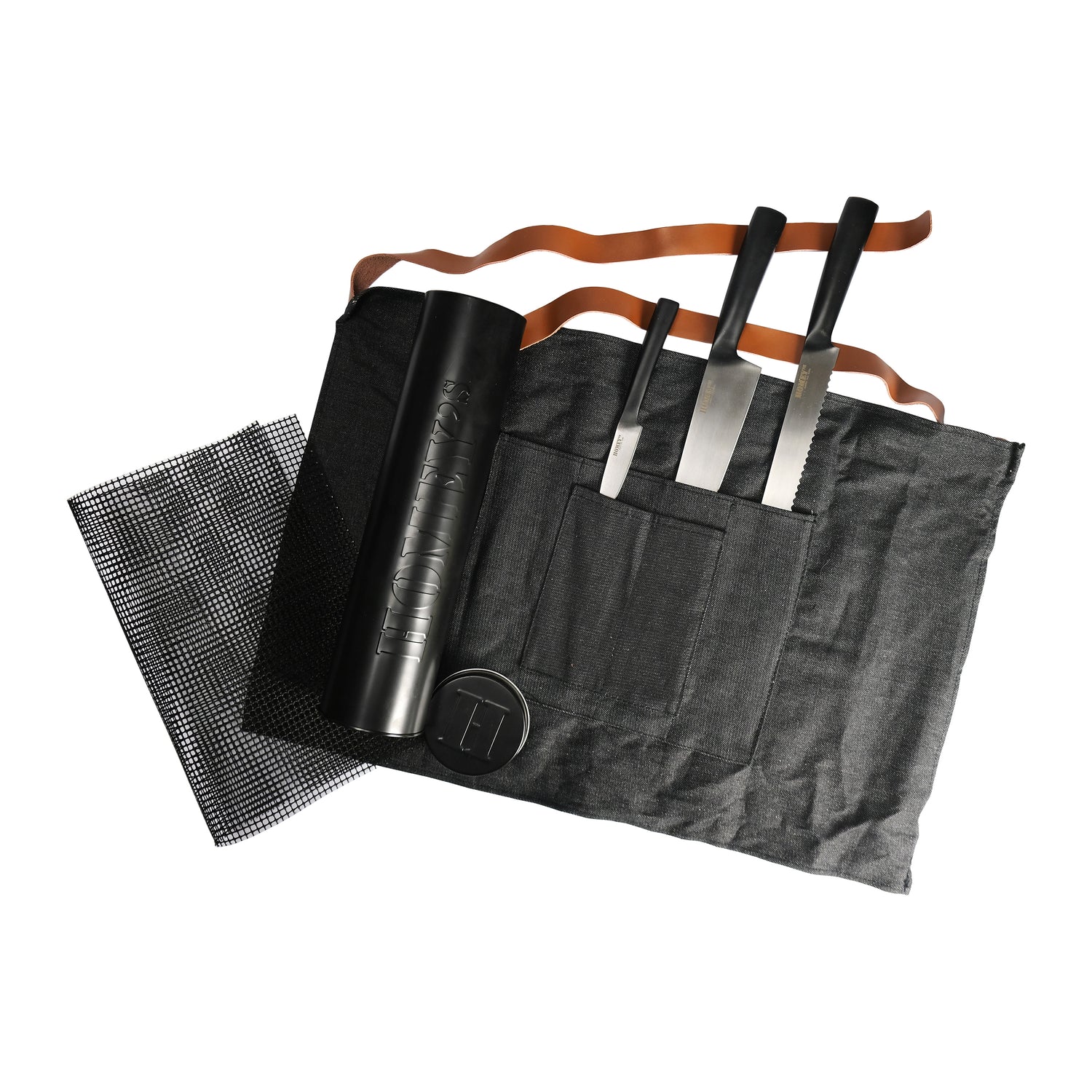Homey's Grilla Barbecue Messenset + Grillmat + Schort