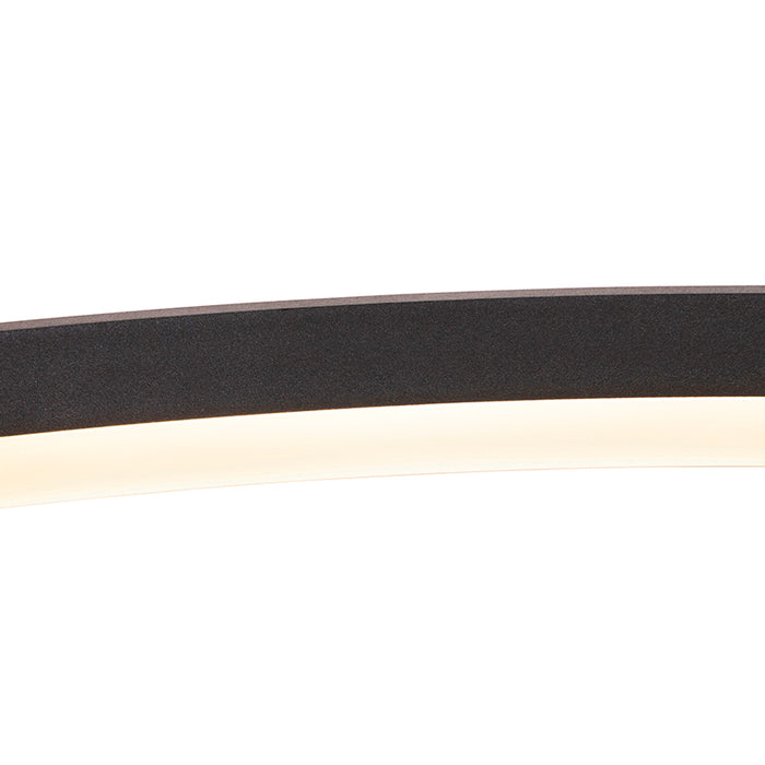 QAZQA Design hanglamp zwart 80 cm incl. LED 3-staps dimbaar - Anello