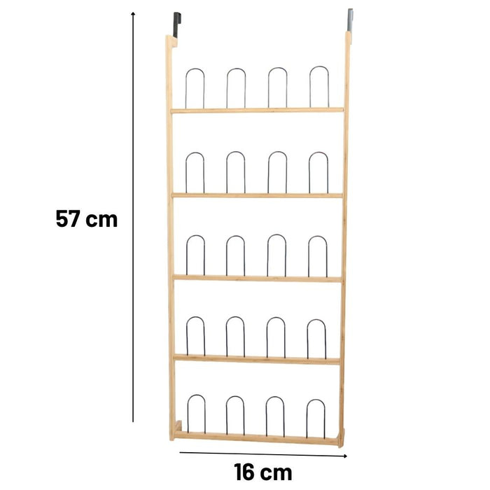 Orange85 Schoenenrek hangend Schoenenkast Bruin 57x16.5x140.5 cm Ba...