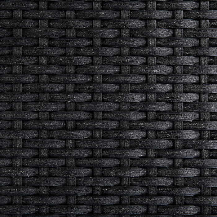 Beliani - GROSSETO - Tuinset voor 8 Rotan - Grijs|Zwart - Graniet