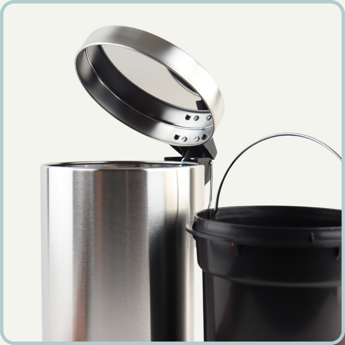 Nordix Pedaalemmer 3 liter Prullenbakje Badkamer Zilver RVS Toilet