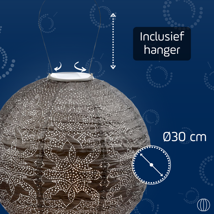 Lumiz Solar tuinverlichting Marrakesh Rond - 30 cm - Taupe