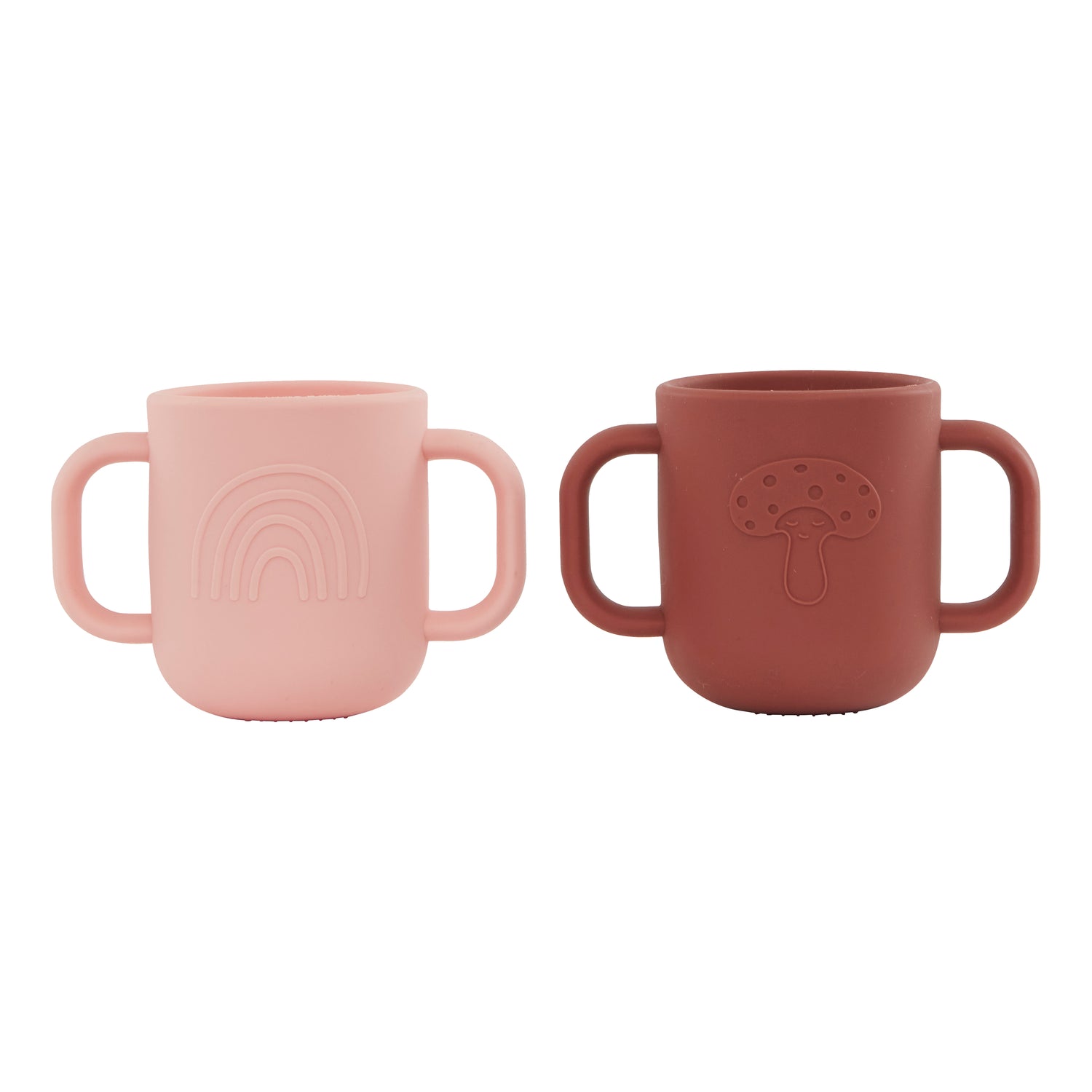 OYOY Kappu Cup Kinderbeker (Set van 2) - Roze & Rood