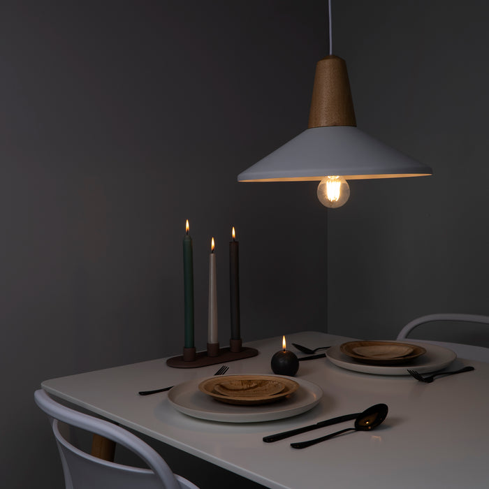 QUVIO Hanglamp rond wit - QUV5068L-WHITE