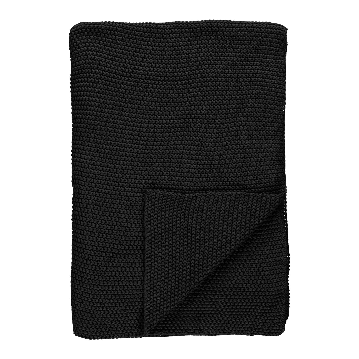 Marc O'Polo Nordic Knit Plaid 130 x 170  cm - Zwart