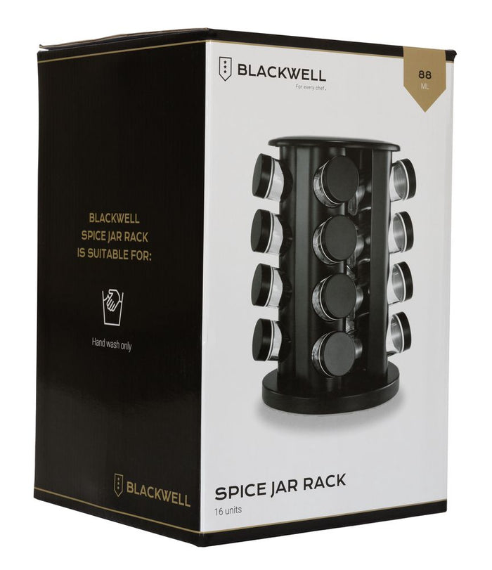 Blackwell Kruidenrek - inclusief 16 kruidenpotjes - Zwart