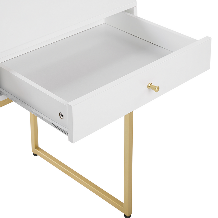 Beliani - DAPHNE - Bureau - Wit|Goud - MDF