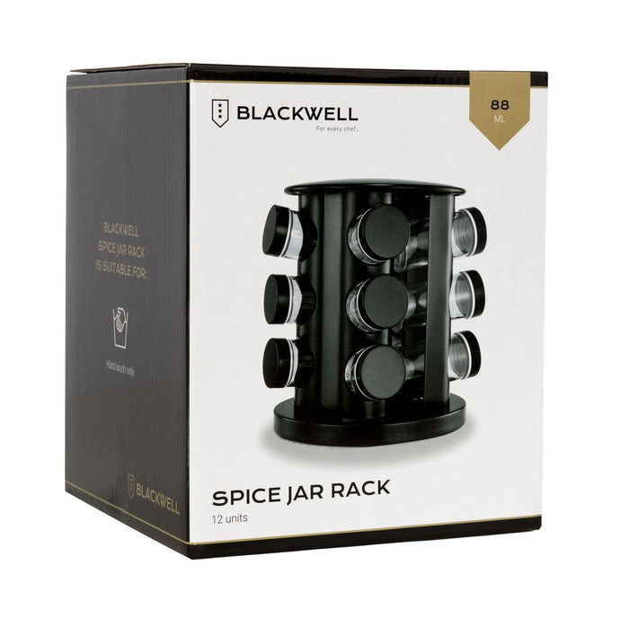 Blackwell Kruidenrek - inclusief 12 kruidenpotjes - Zwart
