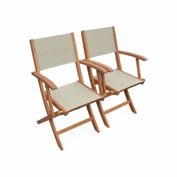 sweeek - Uitschuifbare houten tuintafel, 10 stoelen