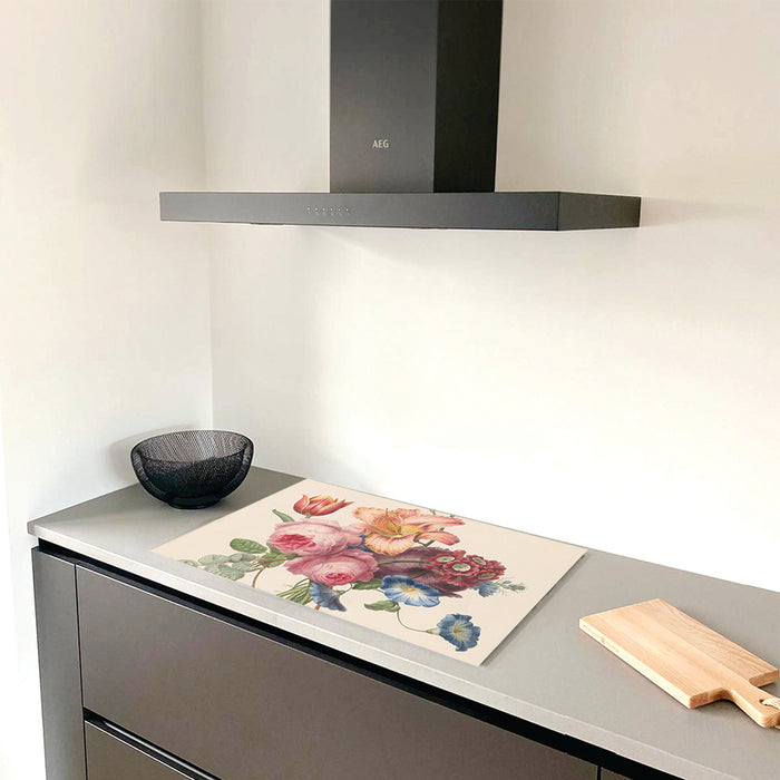 Inductie Beschermer - Exclusief - Boeket Roze Print - 60x52cm