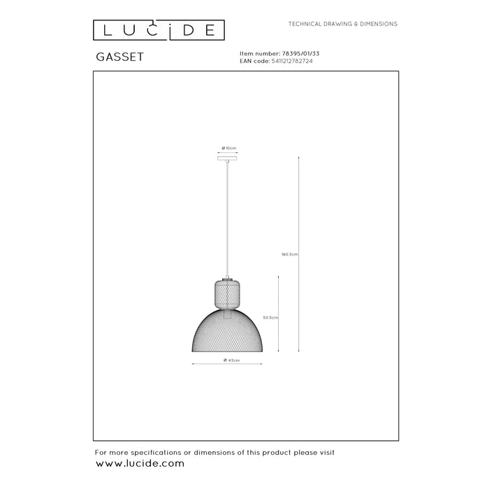 Lucide GASSET Hanglamp - Groen