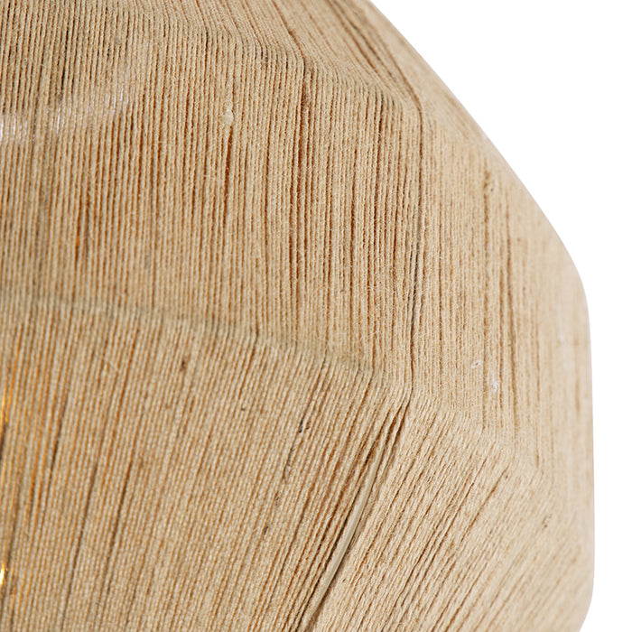 QAZQA Oosterse plafondlamp zwart met touw - Riki