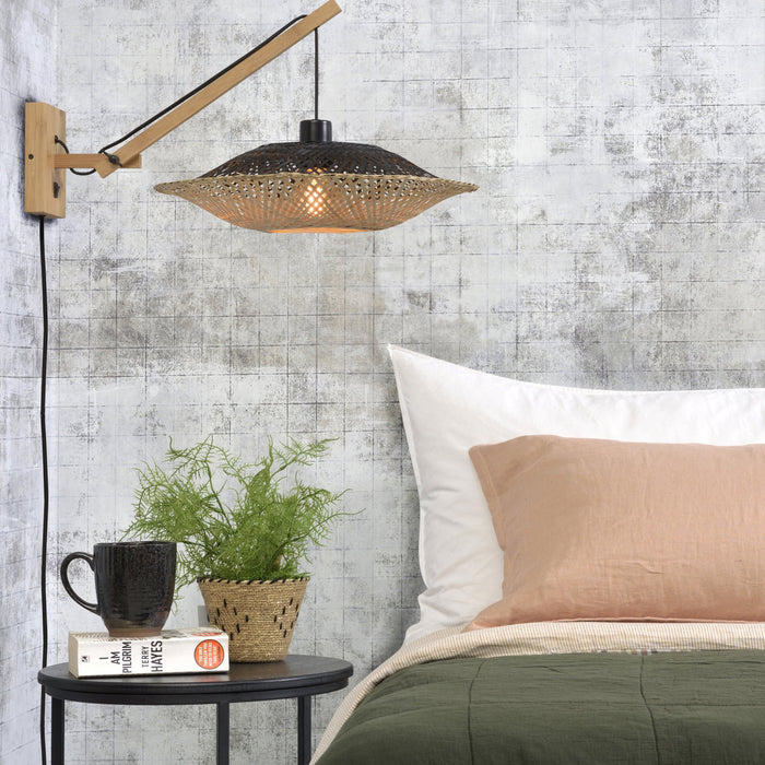 GOOD&MOJO Kalimantan Wandlamp met Arm - Ø44cm - Naturel