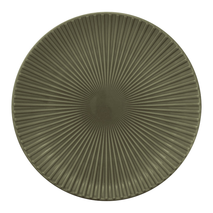 vtwonen Relievo Bord Ø 23 cm - Donkergroen