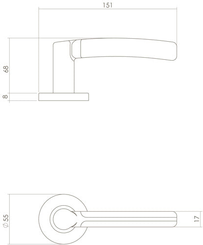 Intersteel Deurkruk Bas König Elegant Fusion rvs geborsteld